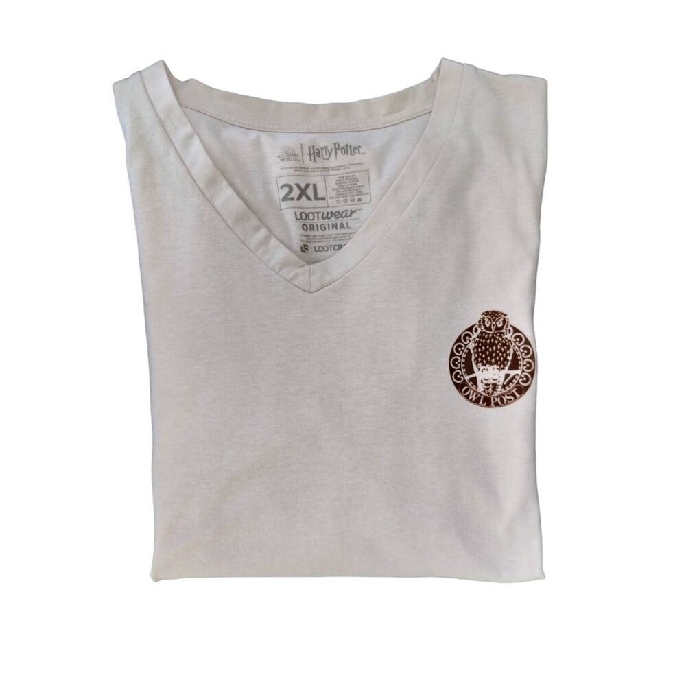 Harry Potter Wizarding World Cotton blend T Shirt Unisex Size 2XL Cream/Beige